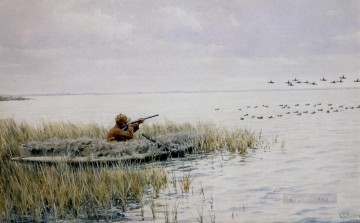 Arthur B Frost xx Disparos de pato desde un cinegético ciego Pinturas al óleo
